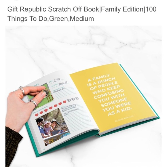 Bucket list book scratch off family times things to do memory keeper NEW Gift - Picture 5 of 6
